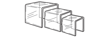 SMALL ACRYLIC RISER 3 PIECE SET