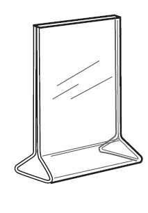 ACRYLIC SIGN HOLDER TOP LOADING 5 X 7