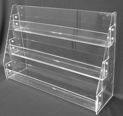 ACRYLIC THREE TIER CARD AND VIDEO RACK