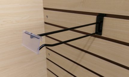 8" SLATWALL SCANNER HOOK BLACK