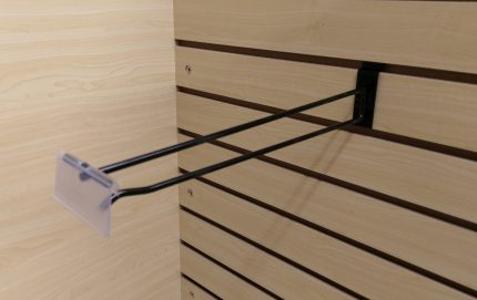 12" SLATWALL SCANNER HOOK BLACK