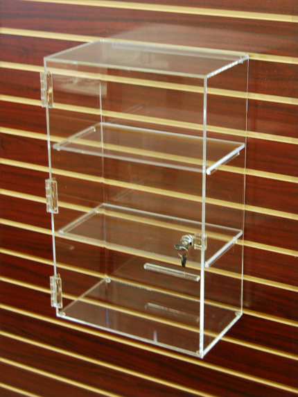 ACRYLIC THREE SHELF SHOWCASE FOR SLATWALL