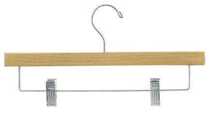 WOODEN SKIRT HANGER 14" MAPLE