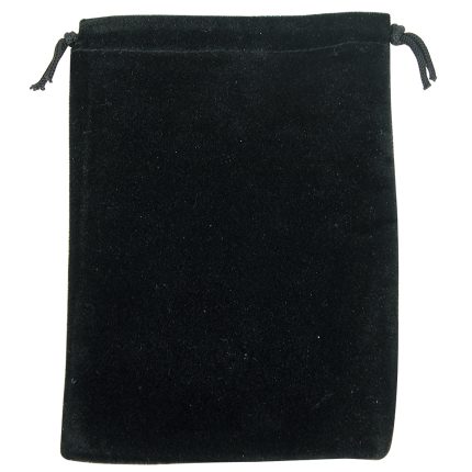 SUEDE JEWELRY POUCH BLACK