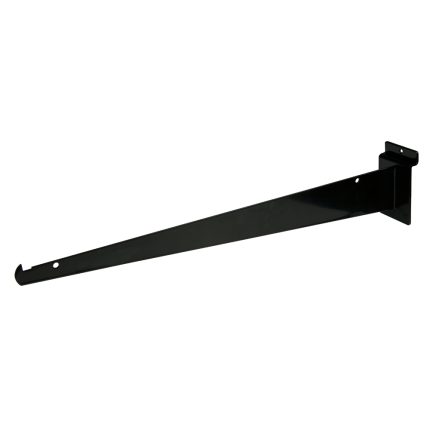 16" SLATWALL SHELF BRACKET, BLACK