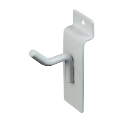 1" WHITE SLATWALL HOOK - 1/4"