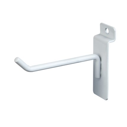 4" WHITE SLATWALL HOOK - 1/4"