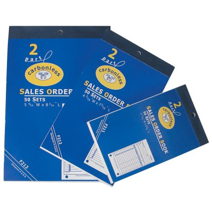 2 PART CARBONLESS SALES BOOK
