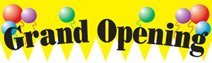 GRAND OPENING VINYL BANNER 10'