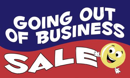 GOING OUT OF BUSINESS VINYL BANNER