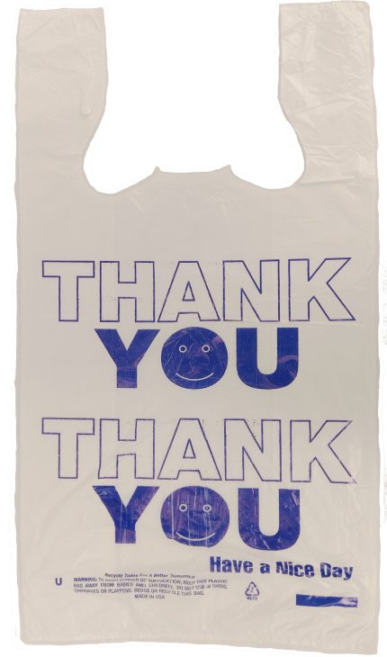 PLASTIC T-SHIRT BAG WHITE