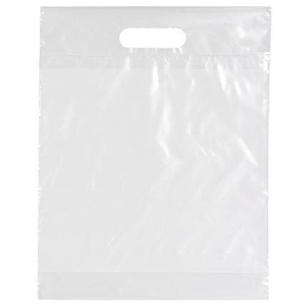 PATCH HANDLE BAG 20X20 CLEAR