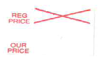 WHITE LABELS "REGULAR PRICE/OUR PRICE" FOR D216 LABELING TOOL