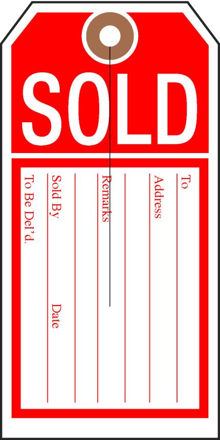UNSTRUNG "SOLD" TAG