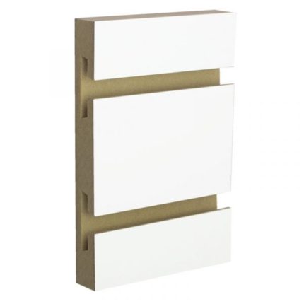 WHITE MELAMINE SLATWALL 4'H X 8'L