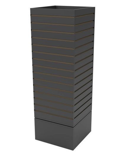 ROTATING CUBE SLATWALL MERCHANDISER BLACK